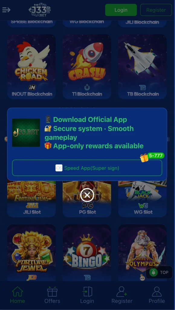 J33Bet Game free download