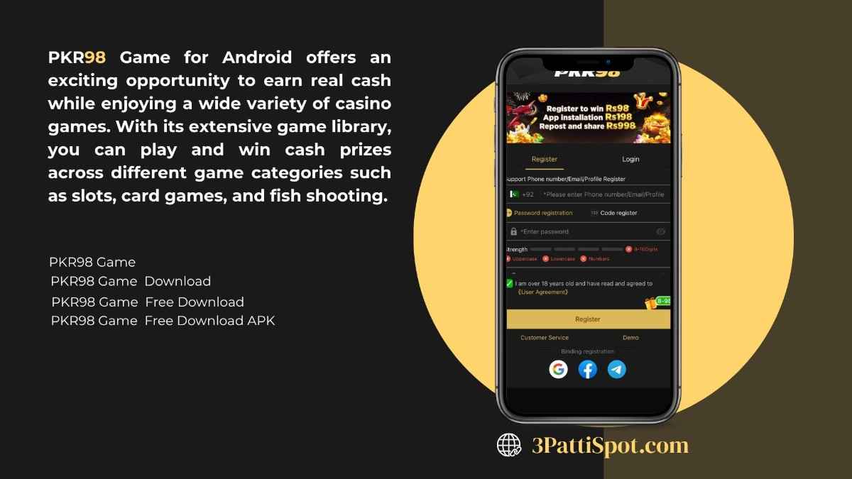 pkr98 game real money earning app pakistan